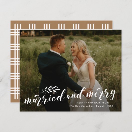 と結婚したのメリー写真クリスマスカード (正面/裏面)