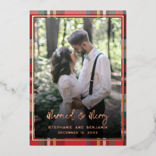 と結婚したのメリー写真バラ金ゴールド 箔シーズンカード