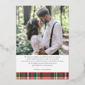 と結婚したのメリー写真バラ金ゴールド 箔シーズンカード (裏面)