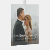 と結婚したのメリー写真初めてのクリスマス ガラスオーナメント (正面右)