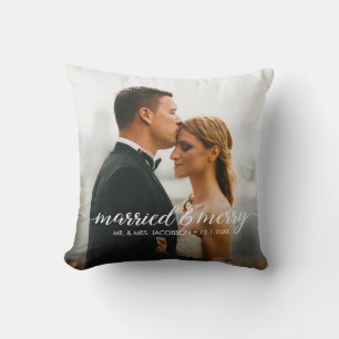 と結婚したのメリー写真初めてのクリスマス クッション