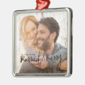 と結婚したスメリークリプト名と日付 メタルオーナメント (左)