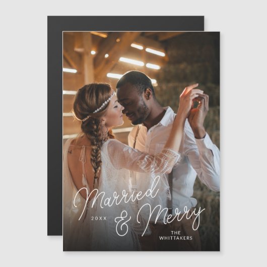 と結婚したフォトオメリーーバーレイ磁気カード (正面/裏面)