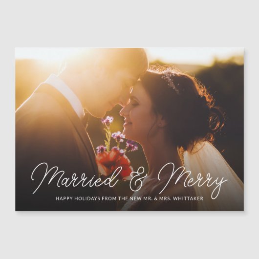 と結婚したフォトオメリーーバーレイ磁気カード (正面)