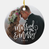 と結婚したホリメリーーの写真 セラミックオーナメント (裏面)