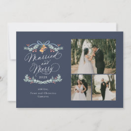 と結婚したマルチメリーフォト初めてのクリスマスカード シーズンカード