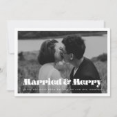 と結婚したヴィンテージメリーレトロなクリスマスカード 招待状 (正面)