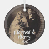 と結婚した写メリー真 ガラスオーナメント (正面)