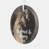 と結婚した写メリー真 ガラスオーナメント (正面左)