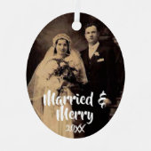 と結婚した写メリー真 メタルオーナメント (正面)