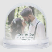 と結婚した写真メリー私たちの初めてのクリスマスカスタム (裏面)