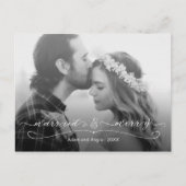 と結婚した初めてのクリスマスメリー写真 シーズンポストカード (正面)