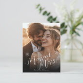 と結婚した結婚クリスマスフォト ポストカード (スタンド正面)