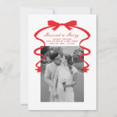 と結婚したBow写真メリークリスマス新婚 シーズンカード (正面)