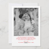 と結婚したBow写真メリークリスマス新婚 シーズンカード (裏面)