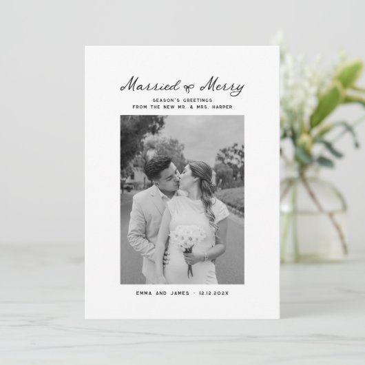と結婚したBow写真メリークリスマス新婚 シーズンカード (スタンド正面)