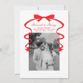 と結婚したBow写真メリークリスマス新婚 シーズンカード (正面)