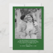 と結婚したBow写真メリークリスマス新婚 シーズンカード (裏面)