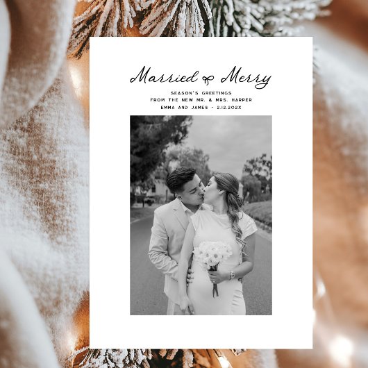 と結婚したBow写真メリークリスマス新婚 シーズンカード