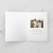 と結婚したBright金ゴールドスクリプト写真 シーズンカード (内部)