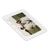 と結婚したBright金ゴールドスクリプト写真 マグネット (右側)