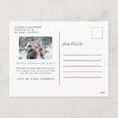 と結婚したBright 2フォトタイポグラフィ結婚ズ シーズンポストカード (裏面)