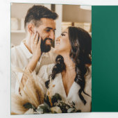 と結婚したBright Green Script 4の写真 三つ折りクリスマスカード (内部最初)