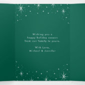 と結婚したBright Green Script 4の写真 三つ折りクリスマスカード (内部中)