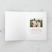 と結婚したBright Red Script Photo シーズンカード (内部)