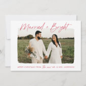 と結婚したBright Red Script Photo シーズンカード (正面)