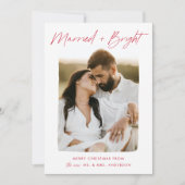 と結婚したBright Red Script Photo シーズンカード (正面)