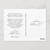 と結婚したBright, Script モダン Photo Holiday ポストカード (裏面)