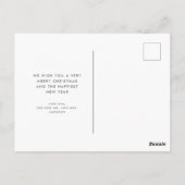 と結婚したBright Script Newlywed Holiday ポストカード (裏面)