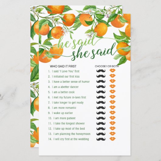 と言った – オレンジ (正面/裏面)