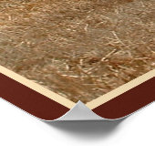 ～と赤い牛のプリント縁ど ポスター (角)