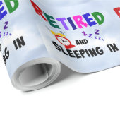 と退職したスリープ、おもしろいデザイン ラッピングペーパー (ロールコーナー)