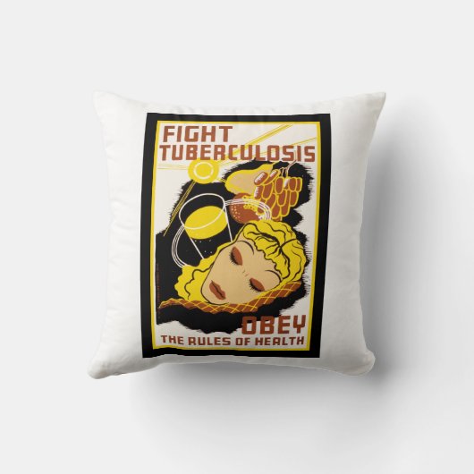～と闘って健康の規則に従う クッション (裏面)