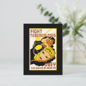 ～と闘って健康の規則に従う ポストカード (スタンド正面)