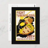 ～と闘って健康の規則に従う ポストカード (正面/裏面)