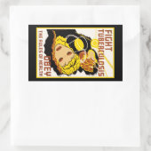 ～と闘って健康の規則に従う 長方形シール (バッグ)