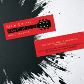 と音楽クール先生モダンの赤い色 スキニー名刺