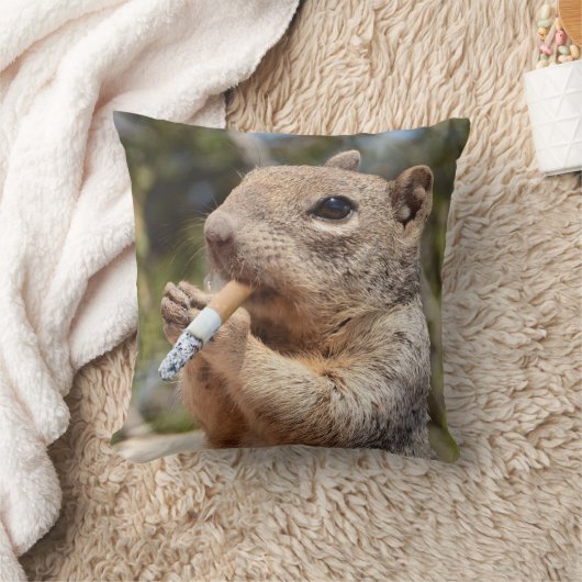 と風変わりたばこおもしろい喫煙用リス枕 クッション (ブランケット)