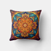 と鮮やかマンダ華美ラのアートワーク クッション (裏面)