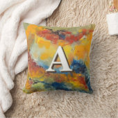 と鮮やか抽象芸術アカラフルート・モノグラム クッション (ブランケット)
