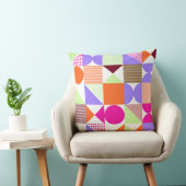 と鮮やか抽象芸術カラフル幾何学的パターン クッション (椅子)