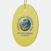 どういたしまして。移国際的動日 セラミックオーナメント (左)