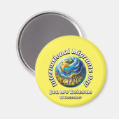 どういたしまして。移国際的動日 マグネット (正面/裏面)