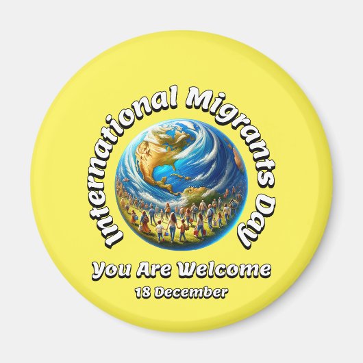 どういたしまして。移国際的動日 マグネット (正面)