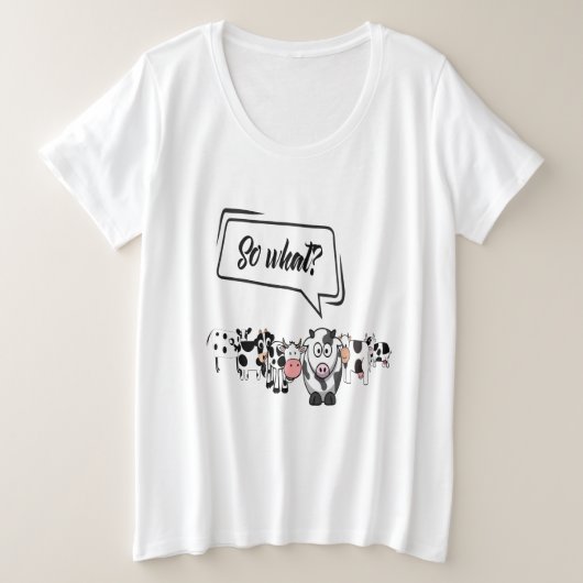 どうおもしろいいう重大な冗談か プラスサイズTシャツ (デザイン正面)