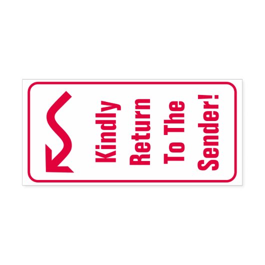 「どうか差出人のところに戻って！」 ゴム印 セルフインキングスタンプ (デザイン)